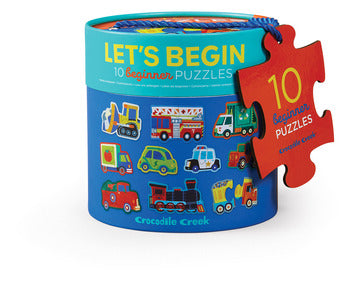 Crocodile Creek 2 Piece Let's Begin Puzzles - Vehicles