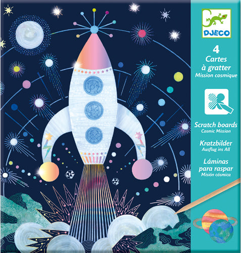 Djeco Scratch Cards -Cosmic Mission