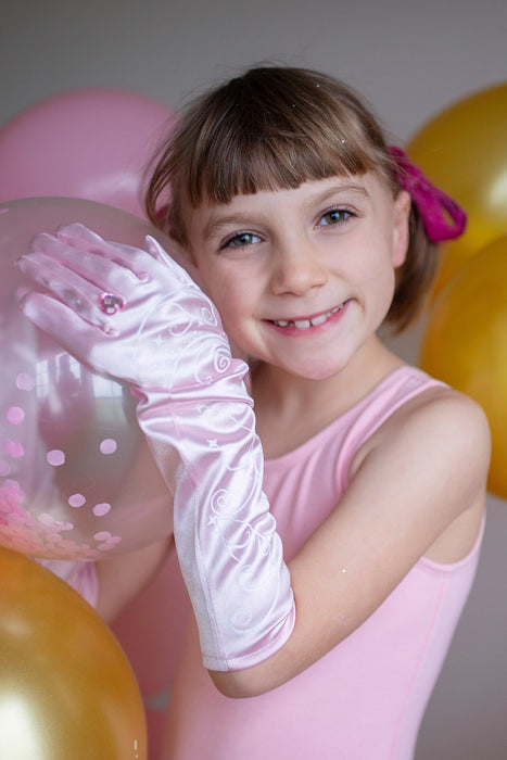 Great Pretenders Princess Swirl Gloves - Light Pink