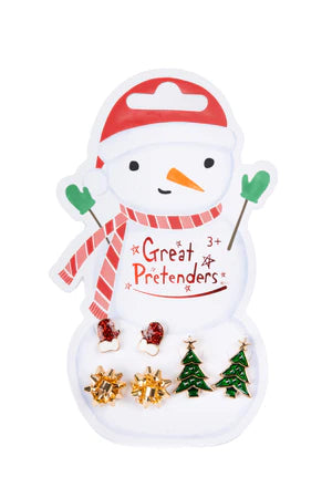 Great Pretenders Pierced Earrings - Snowman