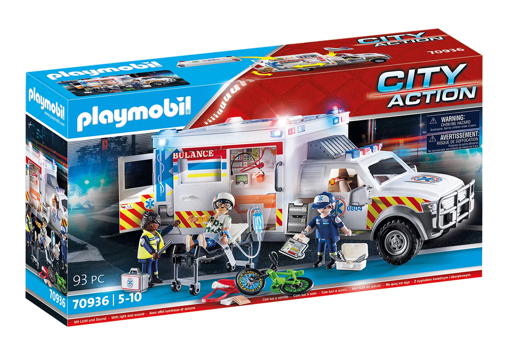 paramedic 6 Piece Diecast Set (4 Figurines And 2 Accessories) For