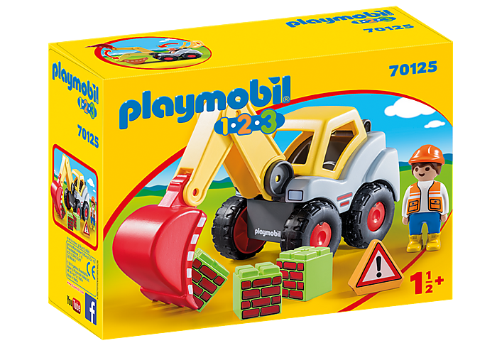 Playmobil - 1 2 3 - Shovel Excavator - 70125