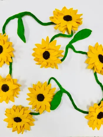 The Winding Road - Felt Garland - Sunflower