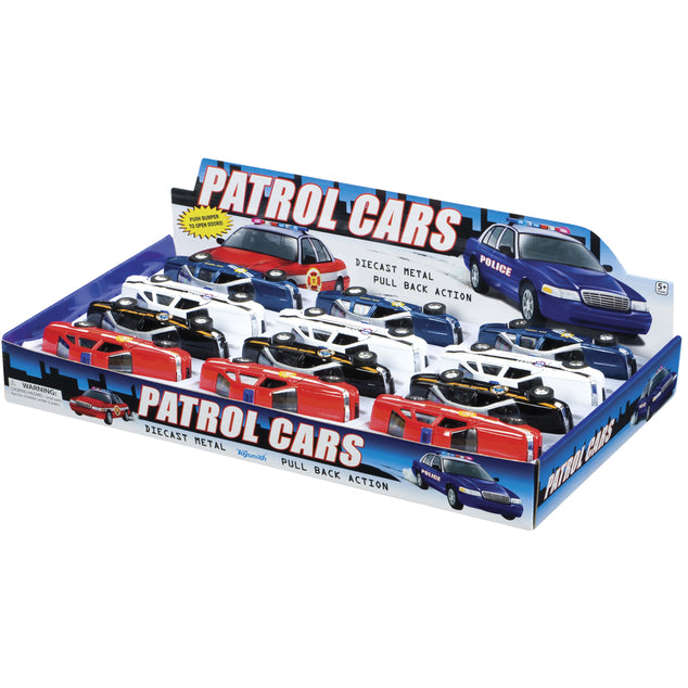 Diecast Pull Back Patrol Cars Various Styles