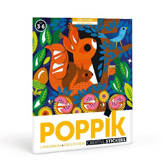 Poppik Sticker Panorama - Baby Animals
