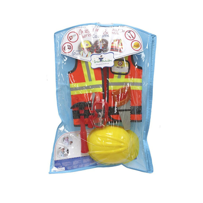 Great Pretenders Construction Worker with Accessories SZ 5-6