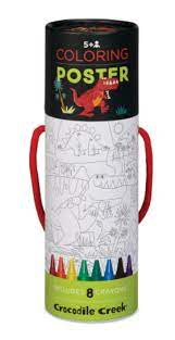 Crocodile Creek Color A Poster with Crayons - Various Styles