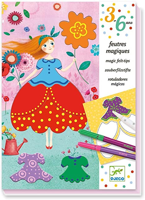 Djeco Magic Felt Tips Marie's Pretty Dresses