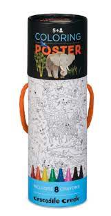 Crocodile Creek Color A Poster with Crayons - Various Styles