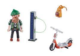 Playmobil -  Figures - Man with E-Scooter  - 70873