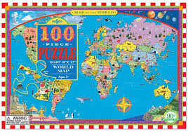 eeBoo World Map 100pc Puzzle