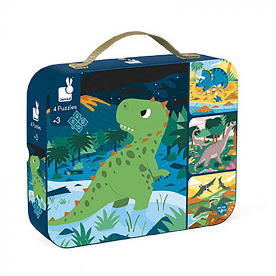 Janod 4 In 1 Progressive Puzzle - Dinosaurs