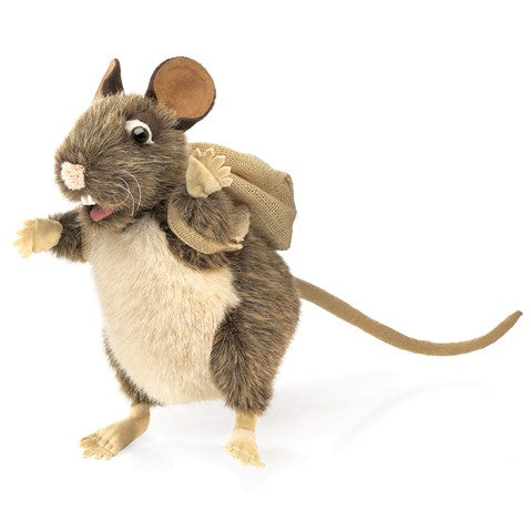 Rat with Backpack Puppet