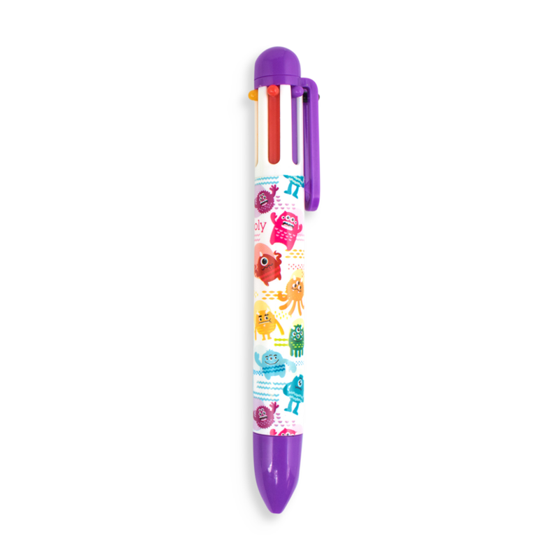 ooly 6 Click Multi Colour Pens - Monsters