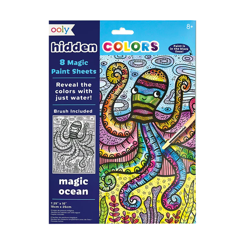 ooly Hidden Colors Magic Paint Sheets 9pc - Various Styles