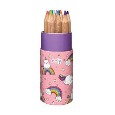 ooly Draw ‘N’ Doodle Mini Colored Pencils and Sharpener - Set of 12