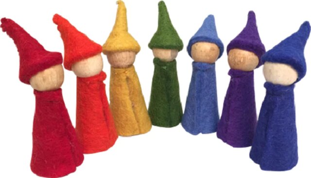 Felt Rainbow Gnomes (individual)