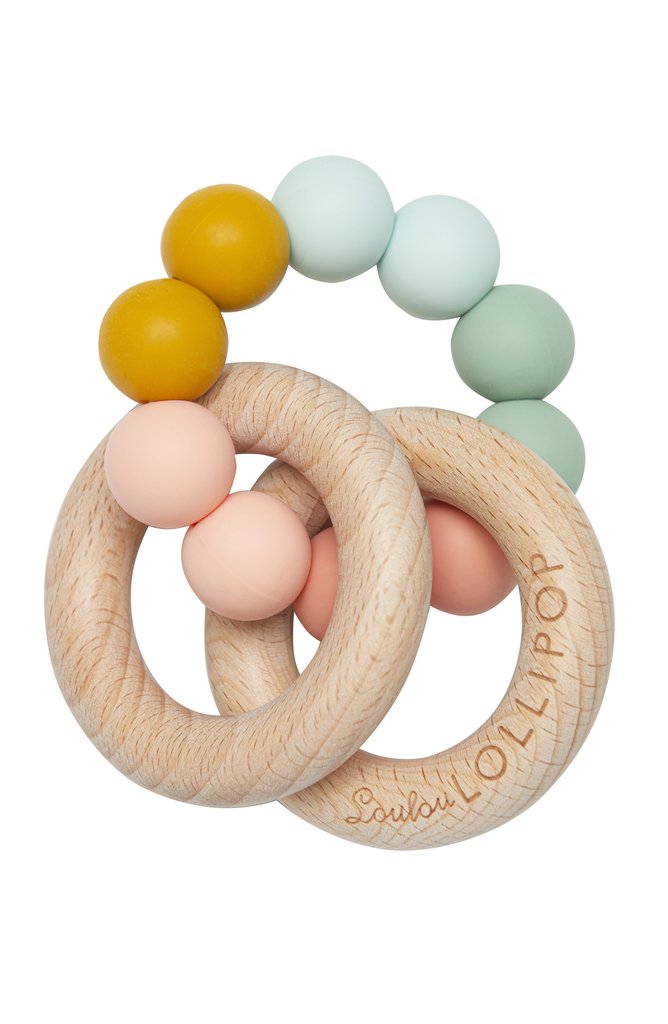 Loulou Lollipop Bubble Silicone and Wood Teether - Various Styles