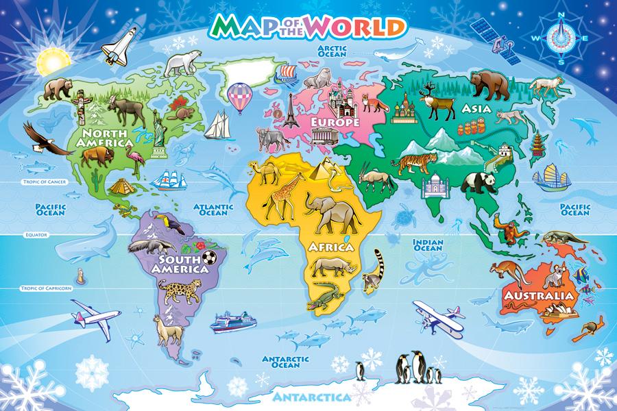 Cobble Hill 35pc Tray Puzzle - World Map