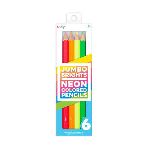 ooly Jumbo Brights Neon Colored Pencils - Set of 6
