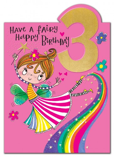 Birthday Card 3rd Birthday Fairy