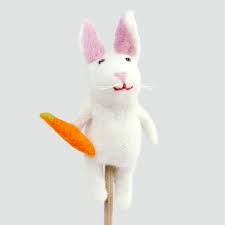 The Winding Road - Felt Finger Puppet - Bunny with Carrot - Various Styles